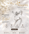 Elegant Blue Sapphire Rose 925 Silver Ring