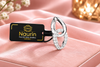 Naurin Blue/white Blossom 925 Silver Ring
