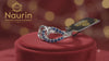 Naurin Blue/white Blossom 925 Silver Ring