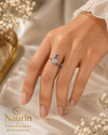 Elegant Blue Sapphire Rose 925 Silver Ring