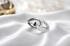 Naurin Blue/white Blossom 925 Silver Ring