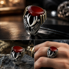 Irani Aqiqe Men’s Ring– 925 Sterling Silver Handmade 100% orginal natural Stone Ring