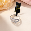 Naurin Blue/white Blossom 925 Silver Ring