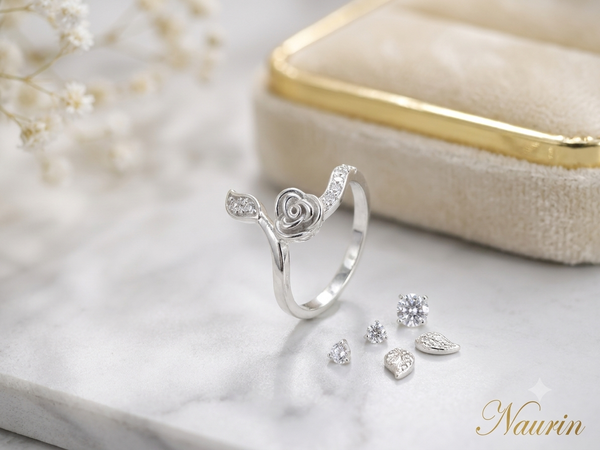 Elegant Blue Sapphire Rose 925 Silver Ring