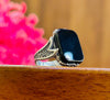 100%natural Black Stone Ring – Premium 925 Silver Ring
