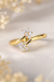 Naurin 925 Silver/ Gold-Plated Floral CZ Ring – Elegant Ring.