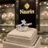 Naurin 925 Silver/ Gold-Plated Floral CZ Ring – Elegant Ring.