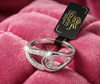Naurin Blue/white Blossom 925 Silver Ring